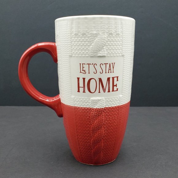 Belle Maison Let's Stay Home Tall Latte Mug Lets Stay Home Sweater Travel Mug - Picture 3 of 7